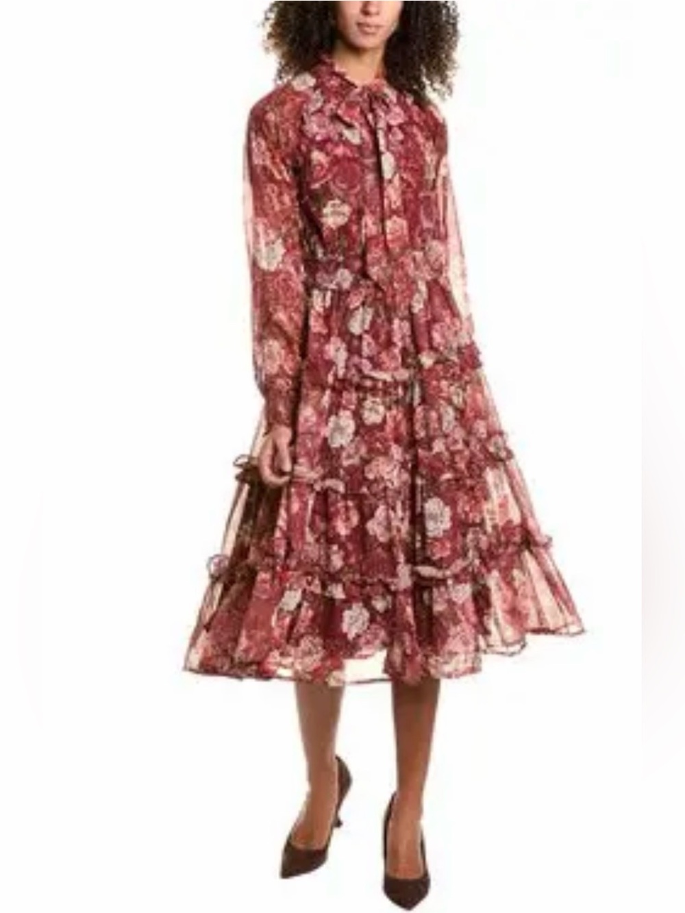 Rachel Parcell Smocked MIDI Dress Large Floral Event